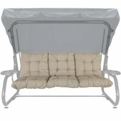Poduszki na huśtawkę ogrodową 180cm w kolorze beżowym. Wygodne siedzisko z trzema segmentami.