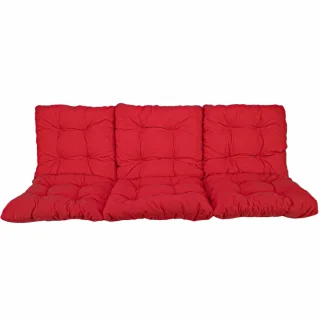 Czerwona poduszka ogrodowa 180cm na ławkę.