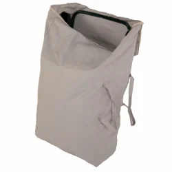 Torba na leżak i poduszki ogrodowe w kolorze szarym. Przeznaczona na cały zestaw poduszek ogrodowych.