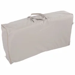Torba na poduszki ogrodowe w kolorze jasnoszarym. Przeznaczona na cały zestaw poduszek ogrodowych.