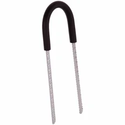 Metalowy hak do mocowania stelaża huśtawki ogrodowej. Czarno-srebrny, solidny uchwyt.