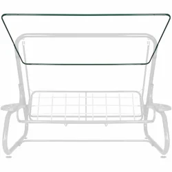 Stelaż daszka do huśtawki ogrodowej, komplet metalowych rurek w kolorze zielonym.