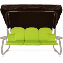 Poduszki ogrodowe 180cm, limonkowe, na huśtawkę. Pojedyncza poduszka z jaśkami i daszkiem.