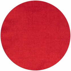 Tkanina w jednolitym czerwonym kolorze, tekstura widoczna z bliska.