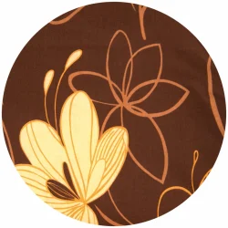 Poduszka ogrodowa 150cm, na działkę, brązowa z kwiatowym wzorem.