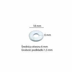 Podkładka metalowa M6