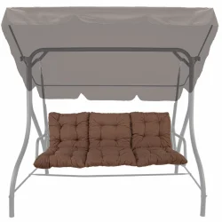 Poduszka ogrodowa na huśtawkę 150cm, brązowa. Idealna do ogrodu.