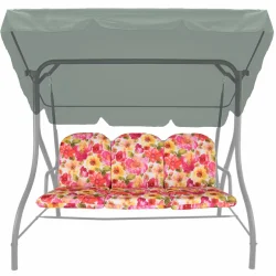 Poduszki ogrodowe na huśtawkę, motyw kwiatowy, kolorowe. Idealne do ogrodu.