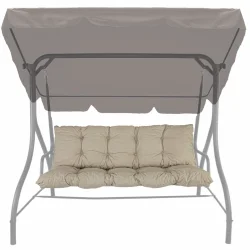 Poduszka na huśtawkę ogrodową, beżowa. Idealna do ogrodu lub na taras.