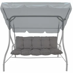Poduszka na huśtawkę ogrodową, rozmiar 150 cm, kolor szary.