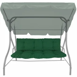 Poduszka na huśtawkę ogrodową 150cm, zielona. Pojedyncza, gruba poduszka w klasycznym stylu.
