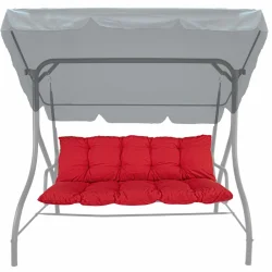 Poduszka ogrodowa 150cm na huśtawkę, czerwona, pikowana.