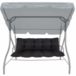 Poduszka na huśtawkę ogrodową 150cm, antracytowa. Idealna do ogrodu.