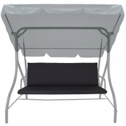 Poduszka na huśtawkę ogrodową 150cm, ciemny kolor. Idealna do relaksu na tarasie lub w ogrodzie.