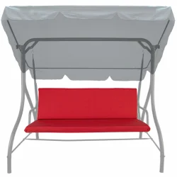 Czerwona poduszka na huśtawkę ogrodową. Jednolity kolor, idealna na taras.