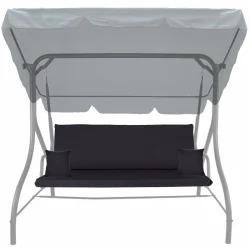 Poduszka ogrodowa 150cm na huśtawkę, antracyt z jaśkami, bez daszka.