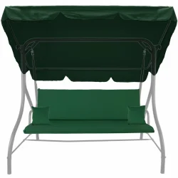 Poduszka ogrodowa 150cm zielona na huśtawkę z daszkiem i jaśkami do ogrodu.