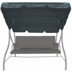 Poduszka ogrodowa 150cm na huśtawkę z daszkiem, szara.