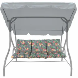 Poduszka ogrodowa na huśtawkę, rozmiar 150cm, wzór kwiatowy.