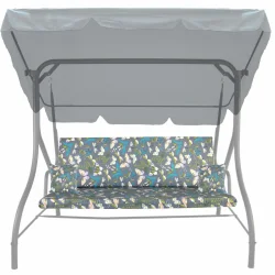 Poduszki ogrodowe 150cm na huśtawkę z jaśkami, kwiatowy wzór.