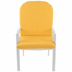 Poduszka na fotel ogrodowy pojedyncza, żółta. Idealna na taras lub balkon.