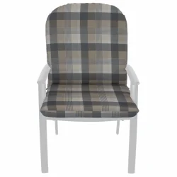 Poduszka na fotel metalowy w kratę, pojedyncza sztuka, do użytku na tarasie.