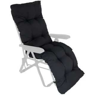 Poduszka na leżak z podnóżkiem, do ogrodu, pojedyncza sztuka, kolor antracyt.