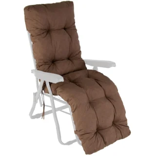 Poduszka na leżak ogrodowy, pojedyncza sztuka, brązowa.