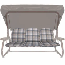 Poduszki ogrodowe 180cm, na huśtawkę, wzór w kratę.