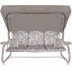 Poduszka ogrodowa na huśtawkę, rozmiar 180cm, wzór kwiatowy, z jaśkami.