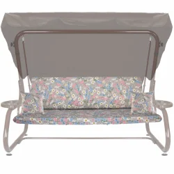 Poduszki ogrodowe 180cm na huśtawkę z jaśkami, kwiatowy wzór.