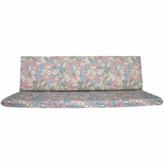 Poduszki ogrodowe 150cm na ławkę, kwiecisty wzór w pastelowych kolorach.
