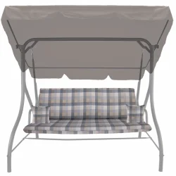 Poduszka na huśtawkę ogrodową 150cm w kratę. Zestaw zawiera dwie poduszki jaśki.
