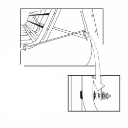 Tulejka do blokady siedziska Huśtawki Ogrodowej PREZYDENT