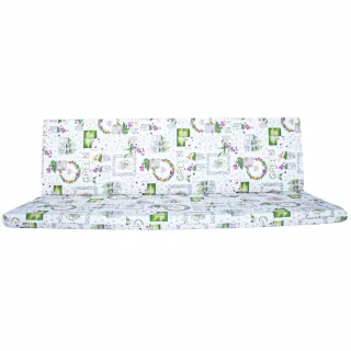 Poduszka ogrodowa 180cm na ławkę, wzór kwiatowy.