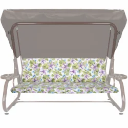Poduszka na huśtawkę 180cm do ogrodu w kwiatowy wzór. Pojedyncza poduszka.