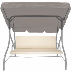 Poduszka na huśtawkę ogrodową 150 cm, w kolorze beżowym. Idealna na taras lub działkę.