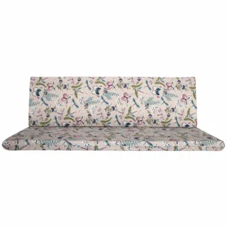 Poduszka ogrodowa 150cm na ławkę z florystycznym wzorem, kolor beżowy z motywem kwiatowym.