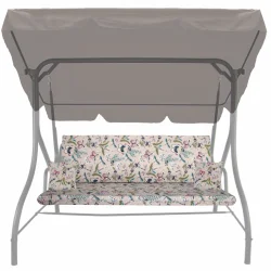 Poduszki ogrodowe na huśtawkę, wzór kwiatowy. Komplet poduszki z jaśkami.