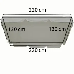 DASZEK NA HUŚTAWKĘ OGRODOWĄ 130x220 LIMONKA (65)