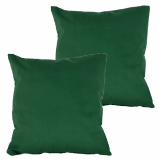 Zestaw zielonych poduszek dekoracyjnych do salonu.