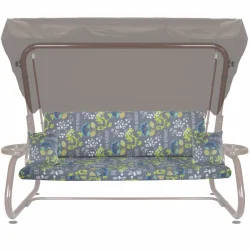 Poduszki na huśtawkę ogrodową, rozmiar 180 cm, w kwiatowy wzór, z jaśkami.