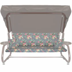 Poduszki ogrodowe 180cm, na huśtawkę, wzór kwiatowy, komplet z jaśkami. Idealne na taras lub do ogrodu.