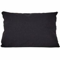 Antracytowa poduszka dekoracyjna do salonu. Pojedynczy element bez wzoru.