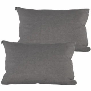 Zestaw jaśków dekoracyjnych na kanapę, grafitowy kolor, gładka faktura.