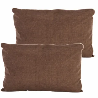 Zestaw jaśków dekoracyjnych na kanapę w kolorze brązowym. Idealne do wnętrz domowych.