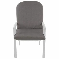 Poduszka na fotel 50 cm, na fotel ogrodowy, pojedyncza sztuka, szara jednolita.