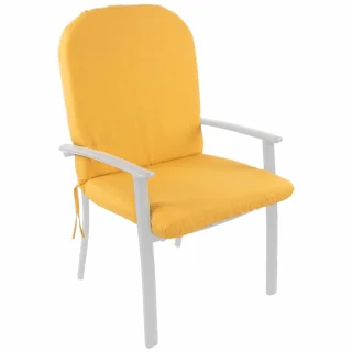 Poduszka na fotel ogrodowy, pojedyncza sztuka, żółta. Idealna na taras lub do ogrodu.