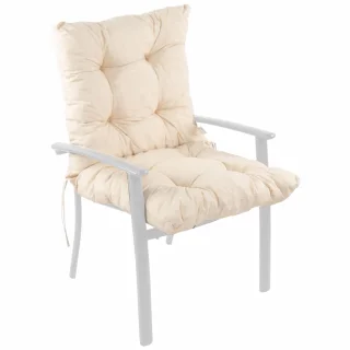 Poduszka na fotel ogrodowy w kolorze kremowym, pojedyncza sztuka.