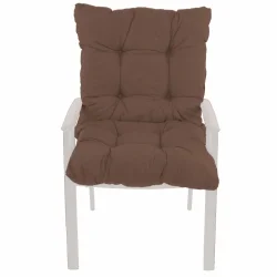 Pojedyncza poduszka na fotel ogrodowy w brązowym kolorze.